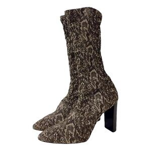 Saint Laurent Brown Heeled Boots fits like a 6.6-7 in US